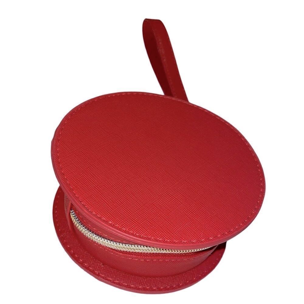 Bobbi Brown Saffiano Vegan Leather Round Wristlet